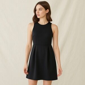 Everly Women's Size L Black Sleeveless Mini Dress Modern LBD Party Feminine Chic